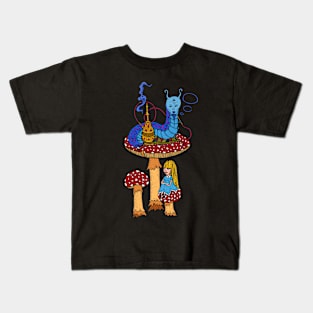 Hookah Smoking Catterpillar Kids T-Shirt